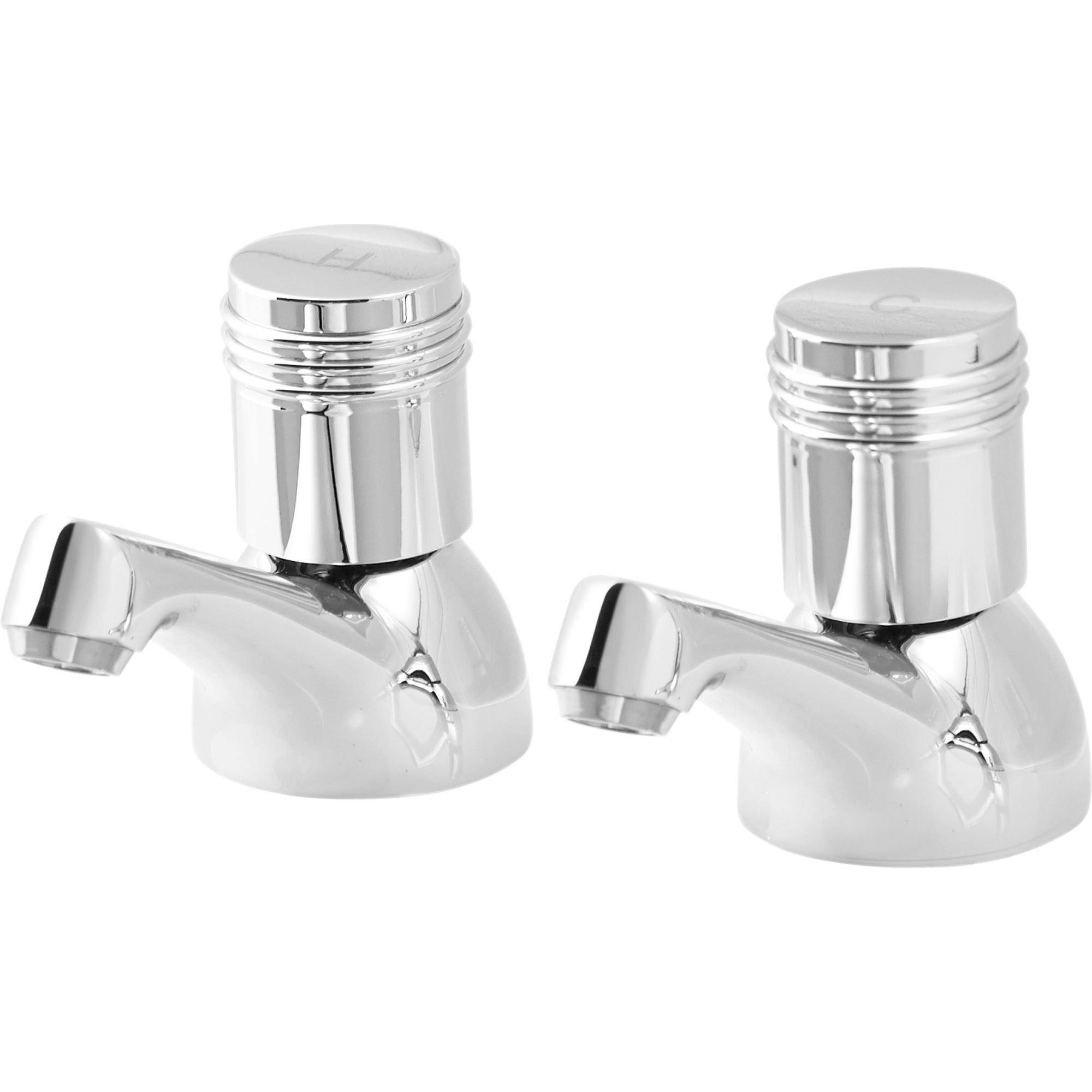 Buy GoodHome Annagh Bath Pillar Tap, Pack of 2 at B&Q