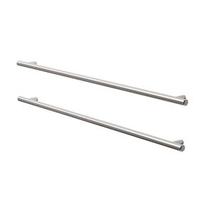 GoodHome Annatto Brushed Nickel effect Steel Bar Cabinet Handle (L)510mm, Pack of 2