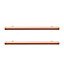 GoodHome Annatto Copper effect Kitchen cabinets Handle (L)22cm, Pack of 2