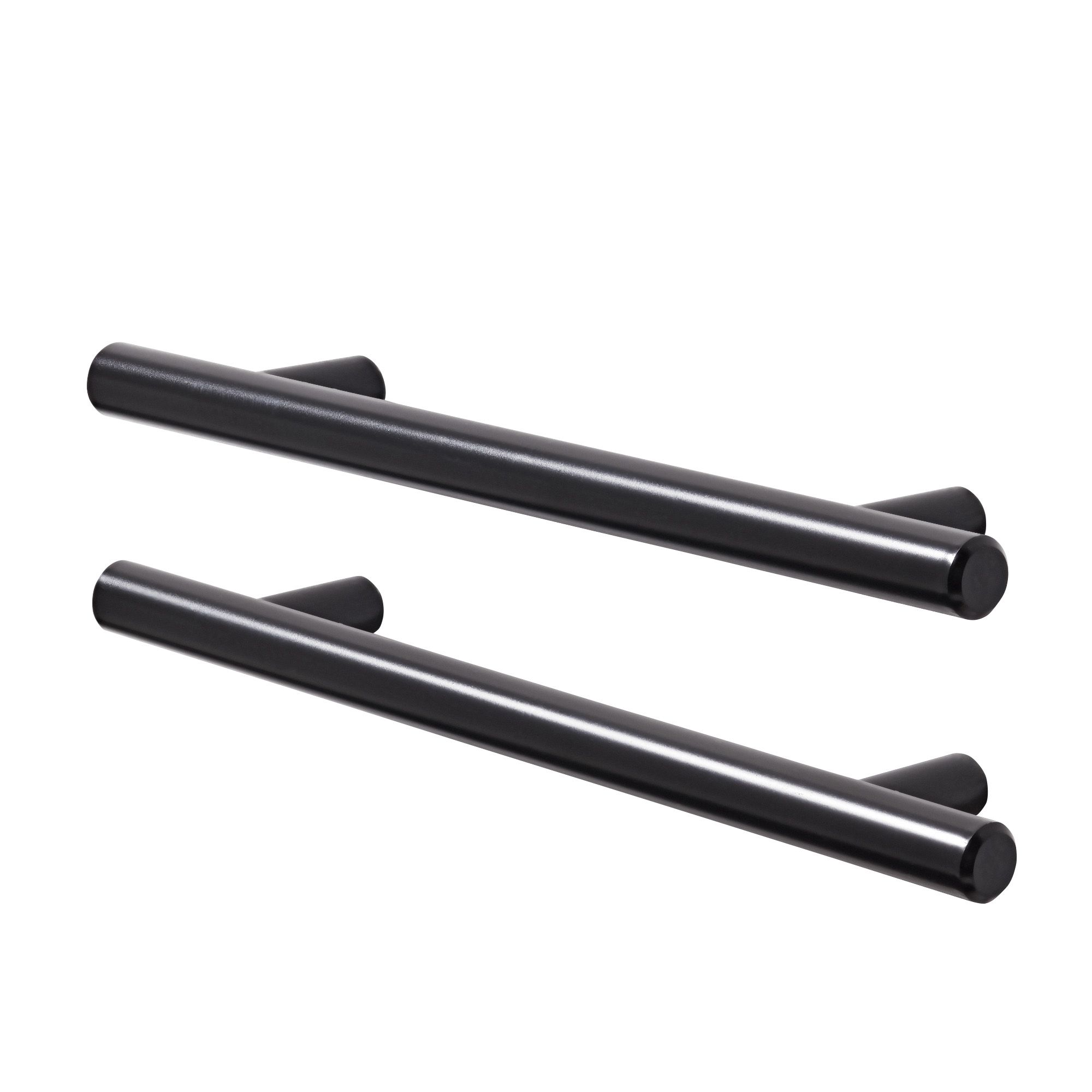 GoodHome Annatto Matt Black Kitchen cabinets Bar Handle (L)18.8cm (D)32mm, Pack of 2