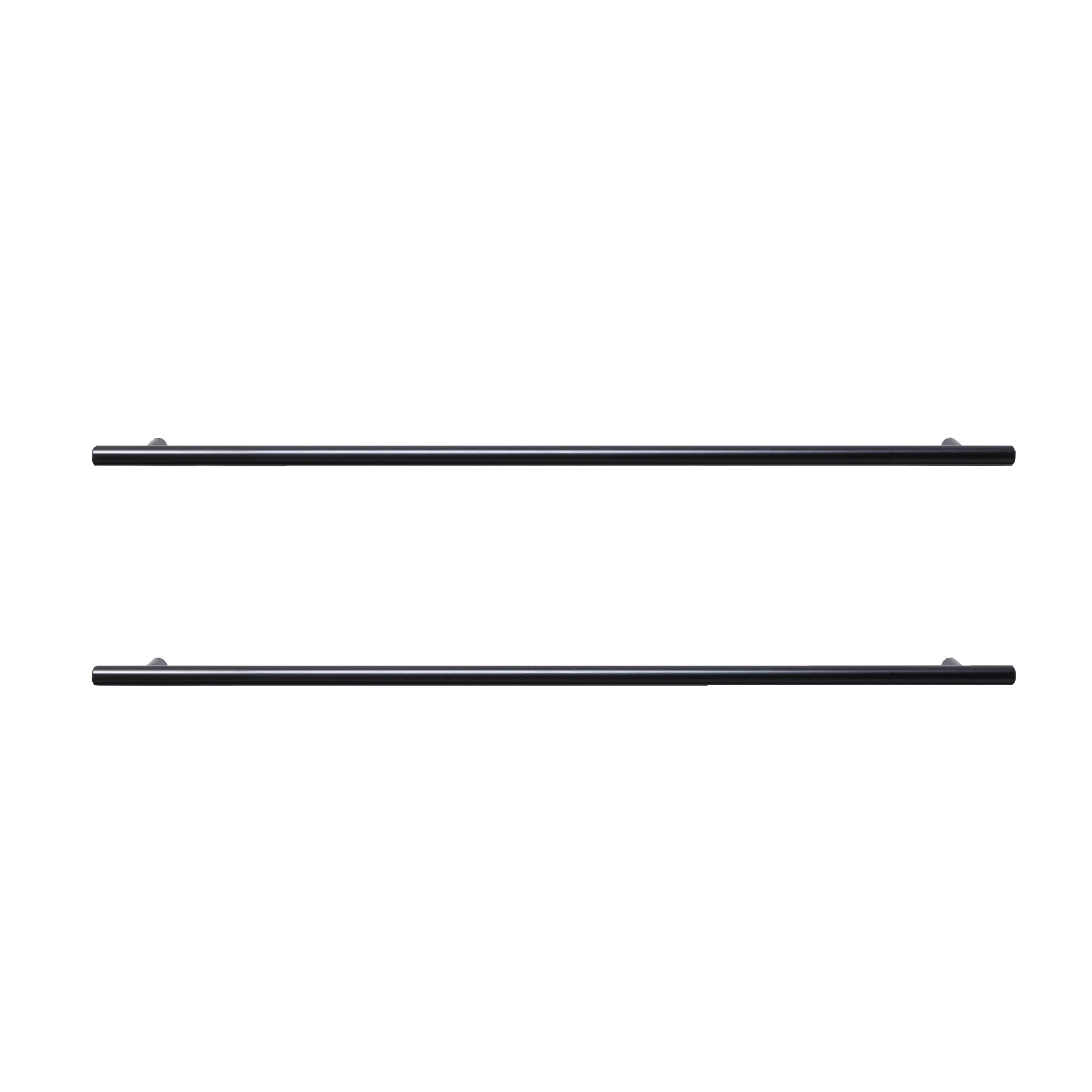 GoodHome Annatto Matt Black Kitchen cabinets Bar Pull Handle (L)51cm (D)32mm, Pack of 2