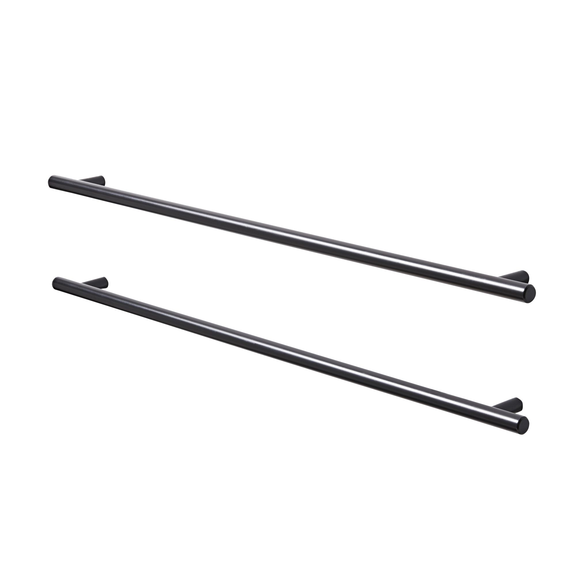 GoodHome Annatto Matt Black Kitchen cabinets Bar Pull Handle (L)51cm (D)32mm, Pack of 2