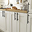GoodHome Annatto Matt Black Kitchen cabinets Handle (L)18.8cm, Pack of 2