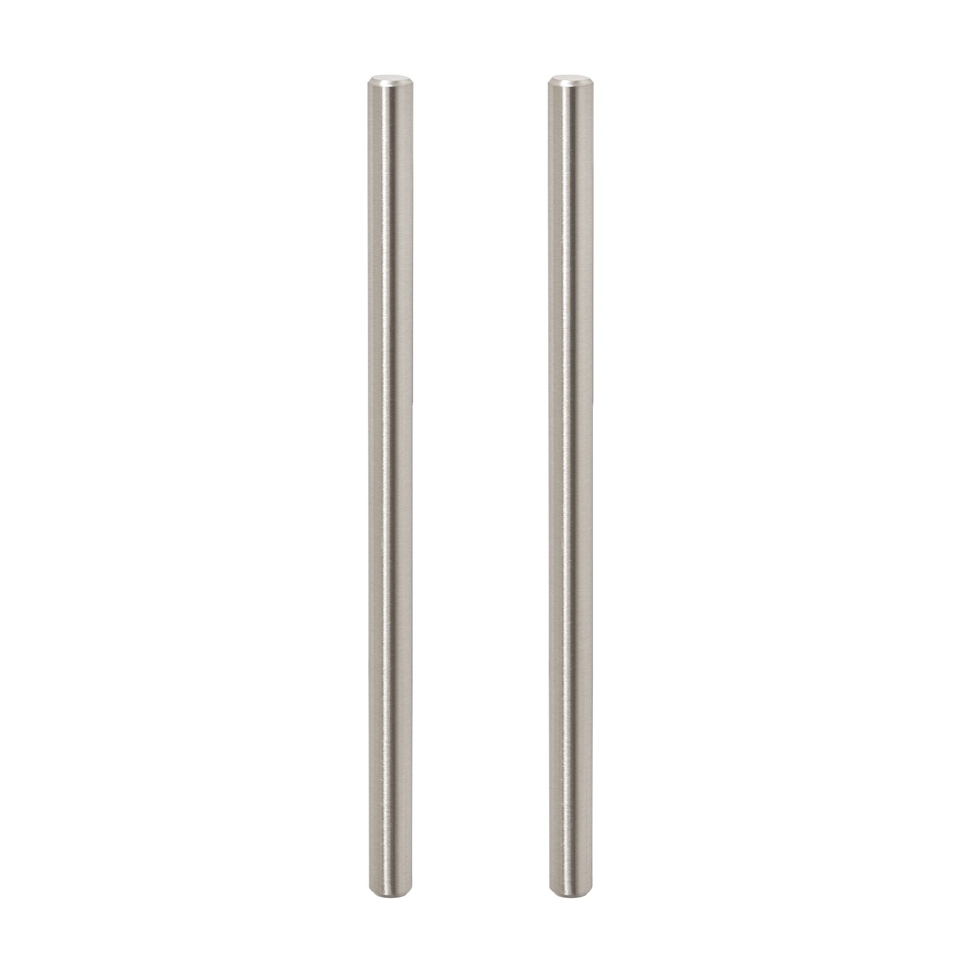 GoodHome Annatto Nickel effect Kitchen cabinets Bar Pull Handle, (L)220mm x (D)32mm, Pack of 2