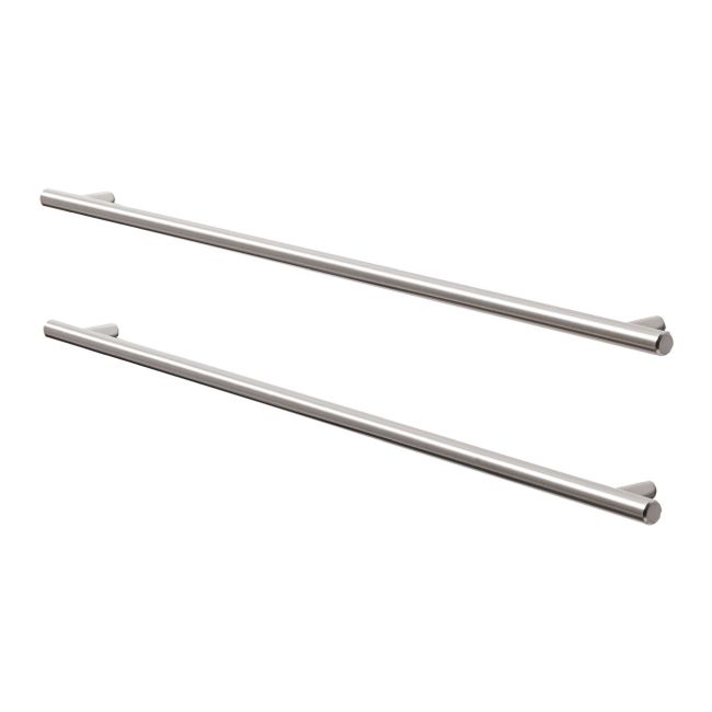 GoodHome Annatto Nickel effect Kitchen cabinets Bar Pull Handle, (L)510mm x (D)32mm, Pack of 2