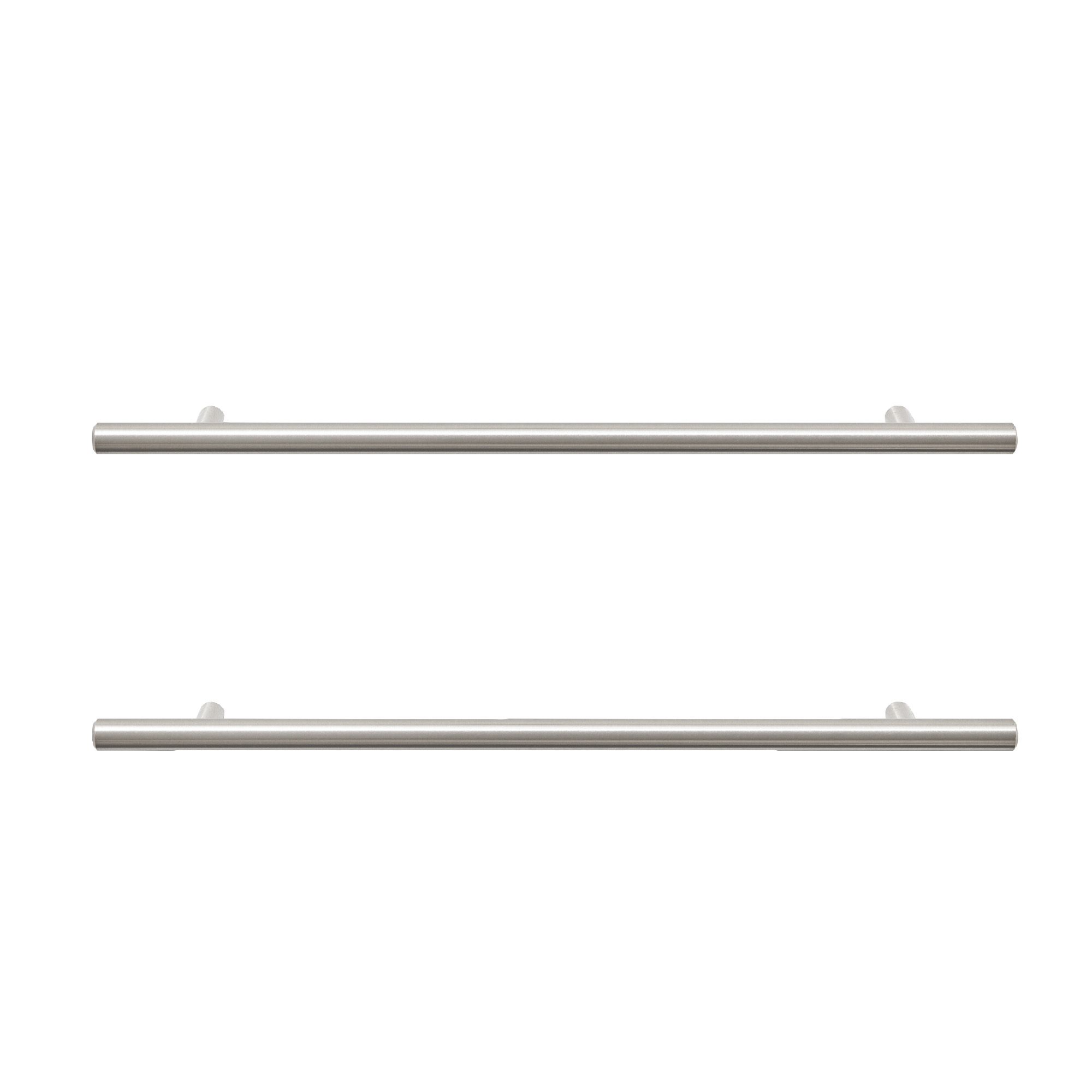 GoodHome Annatto Nickel effect Kitchen cabinets Handle (L)33.6cm, Pack of 2