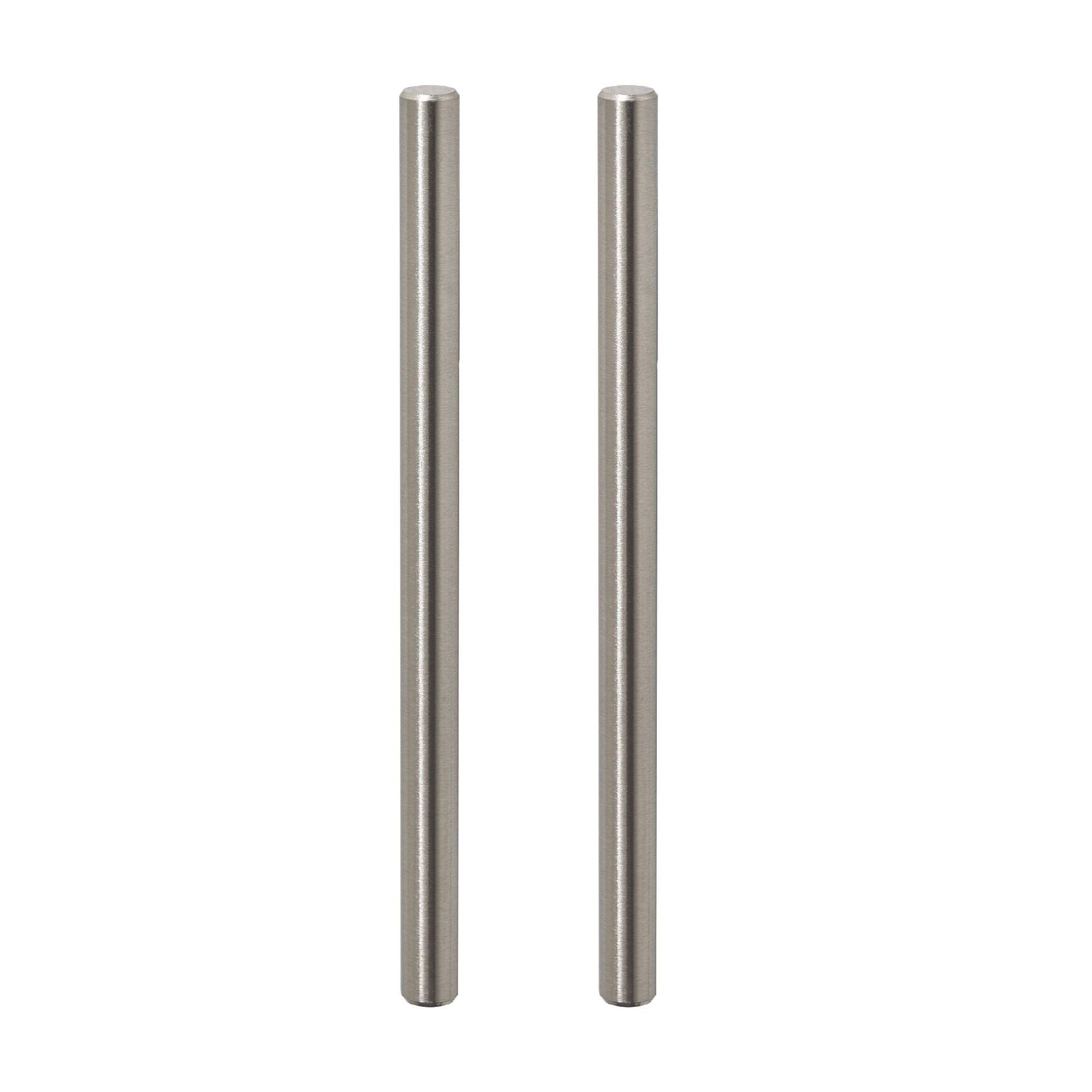 GoodHome Annatto Nickel effect Silver Kitchen cabinets Bar Pull Handle, (L)188mm x (D)32mm, Pack of 2