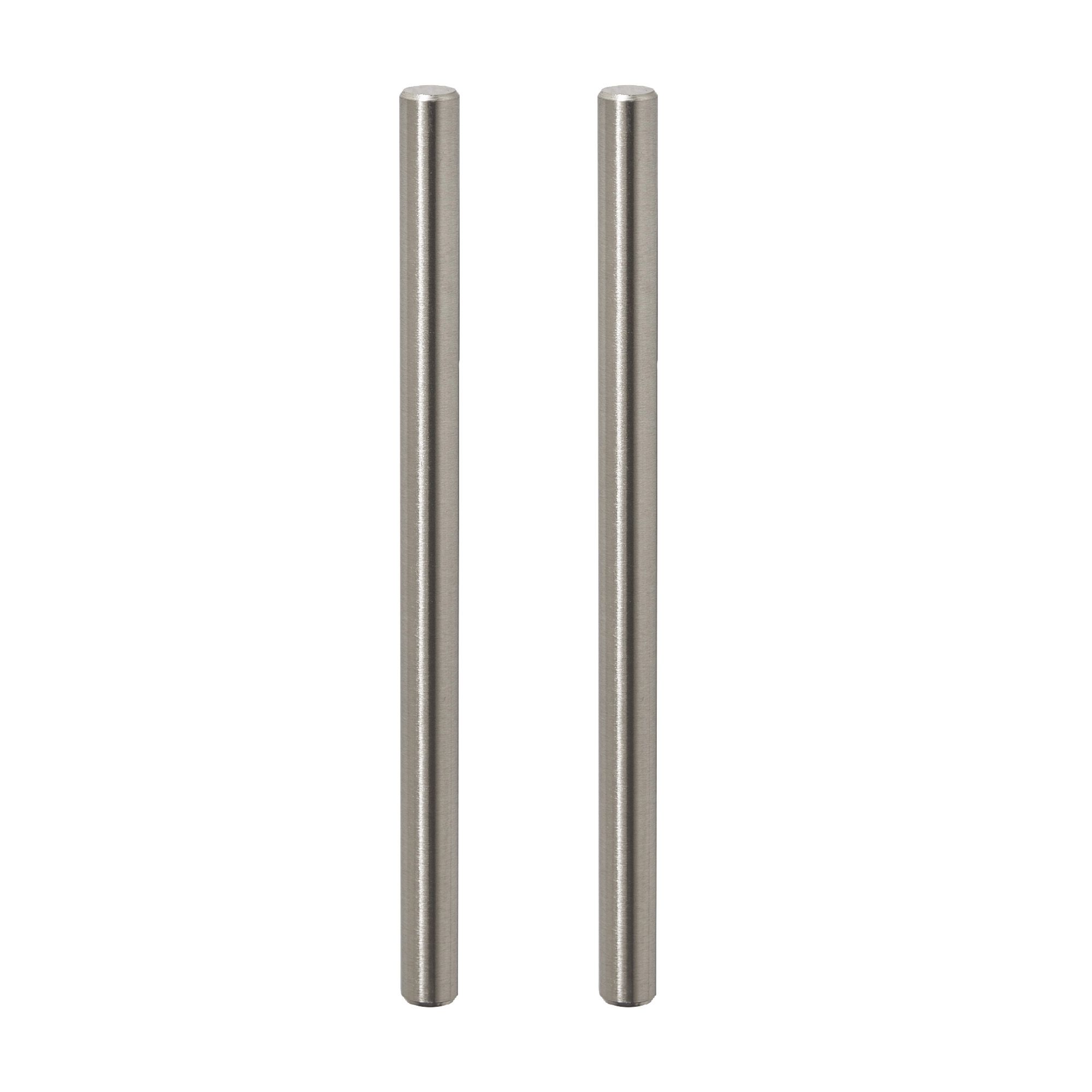 GoodHome Annatto Nickel effect Silver Kitchen cabinets Handle (L)18.8cm, Pack of 2