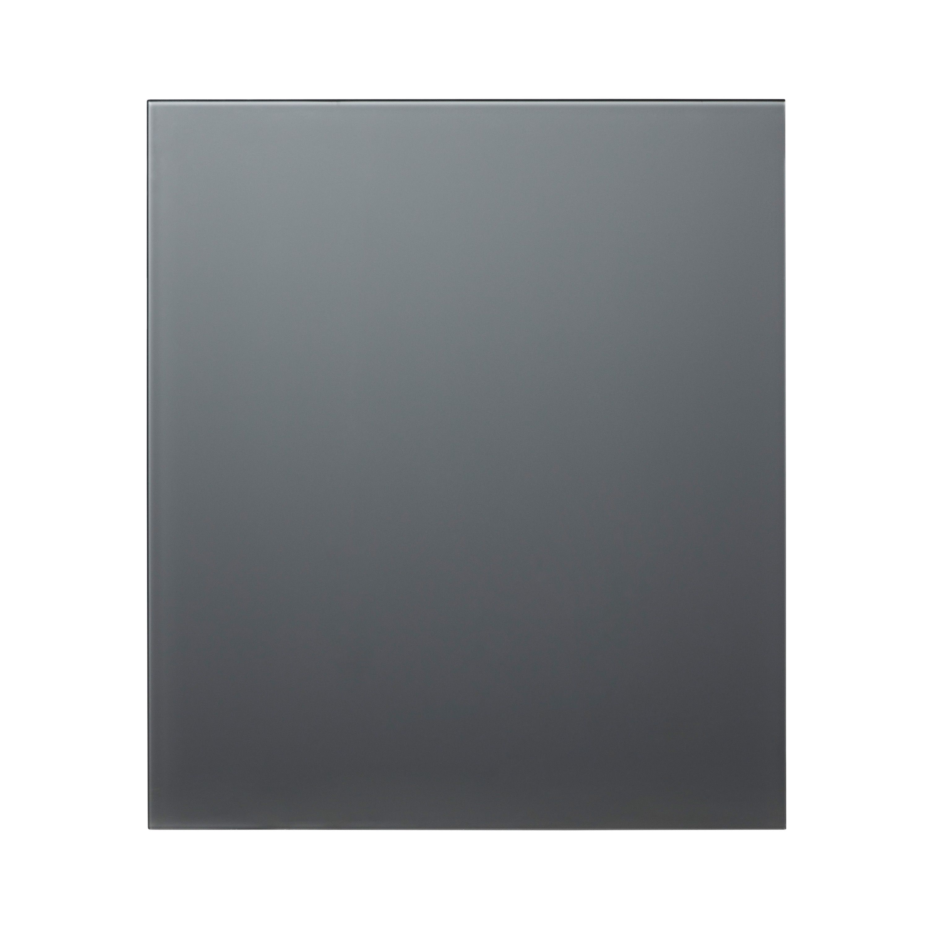 GoodHome Anthracite Glass Splashback, (H)800mm (W)600mm (T)5mm