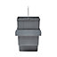 GoodHome Anthracite Integrated Kitchen Pull-out bin, - 36L