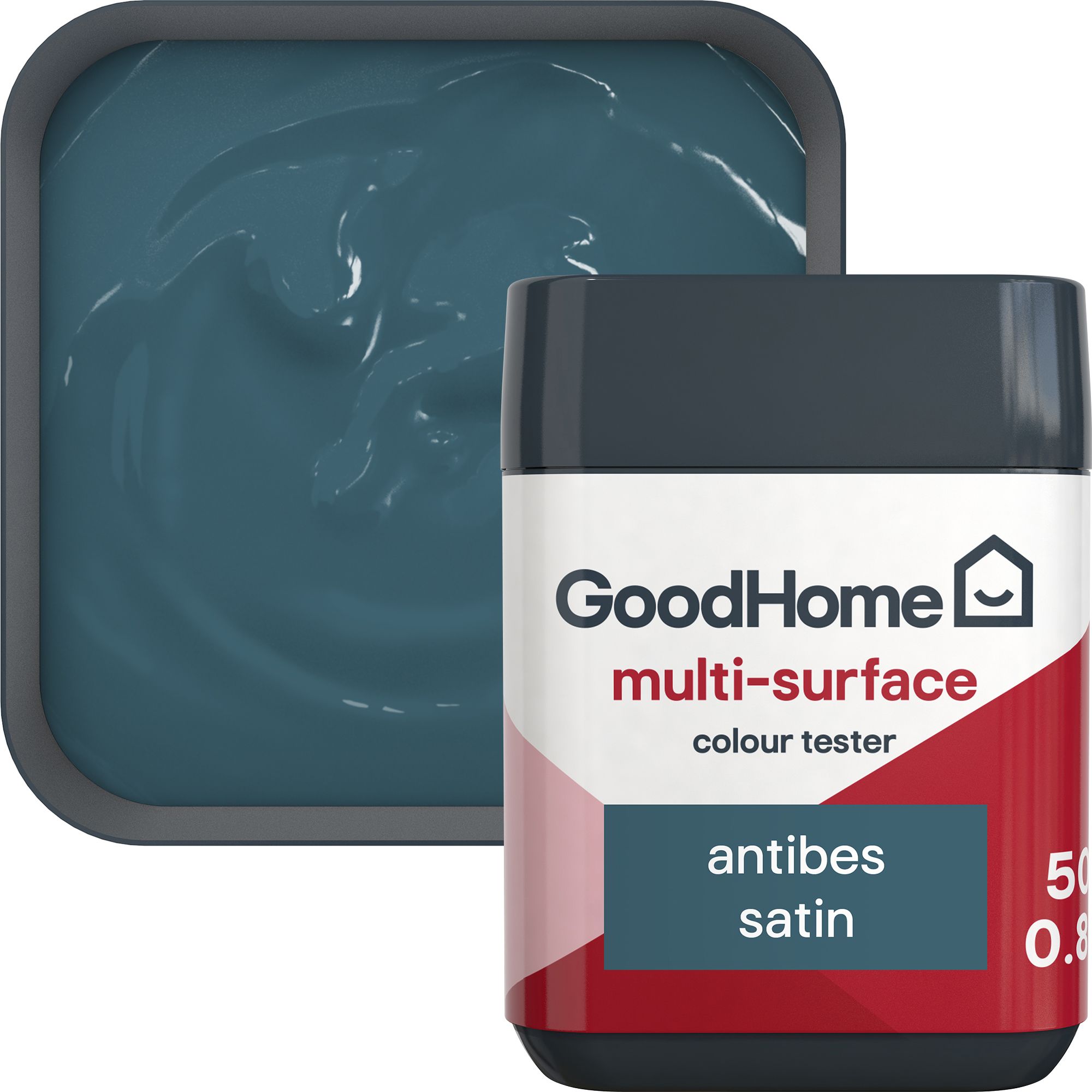 GoodHome Antibes Satin Multi-surface paint, 50ml Tester pot