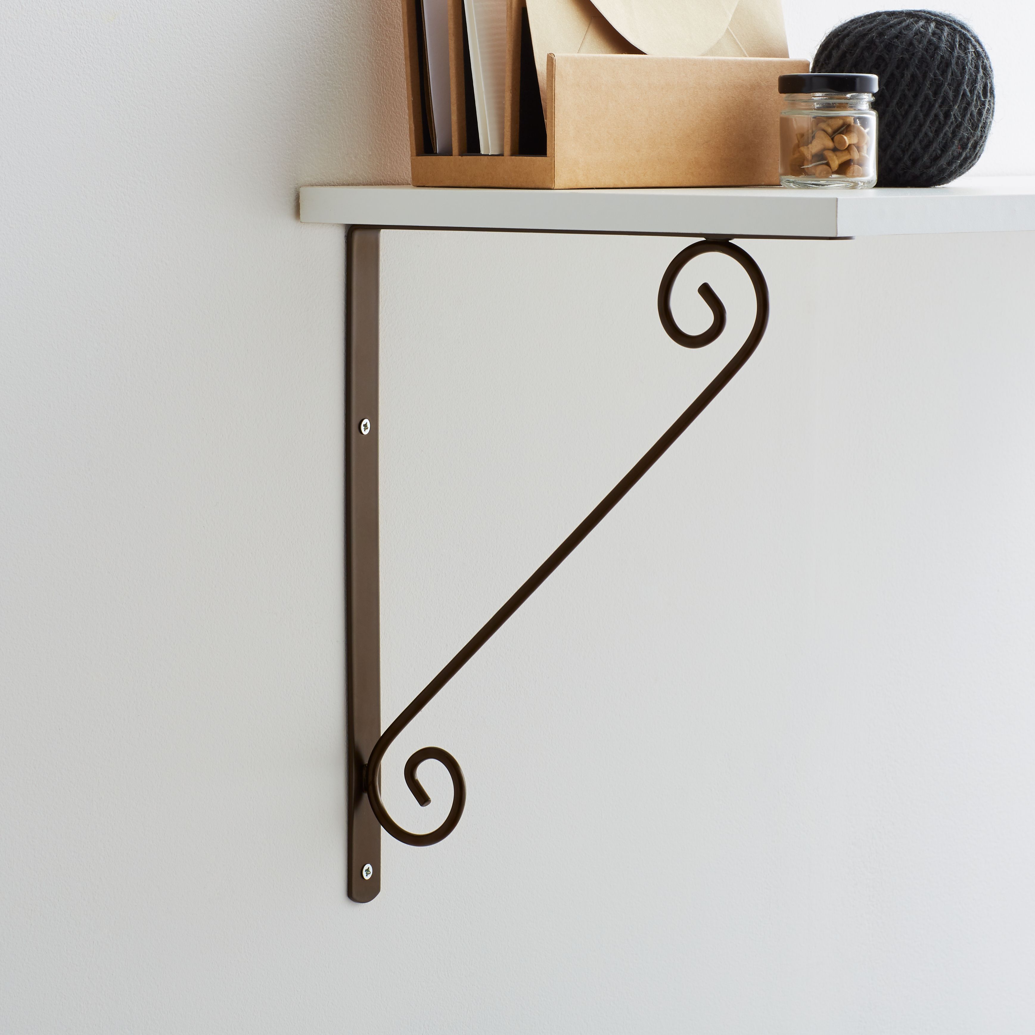 Knape & Vogt 180 Series Shelf Bracket - Statuary Bronze - 12 Inch - Steel - Open Box
