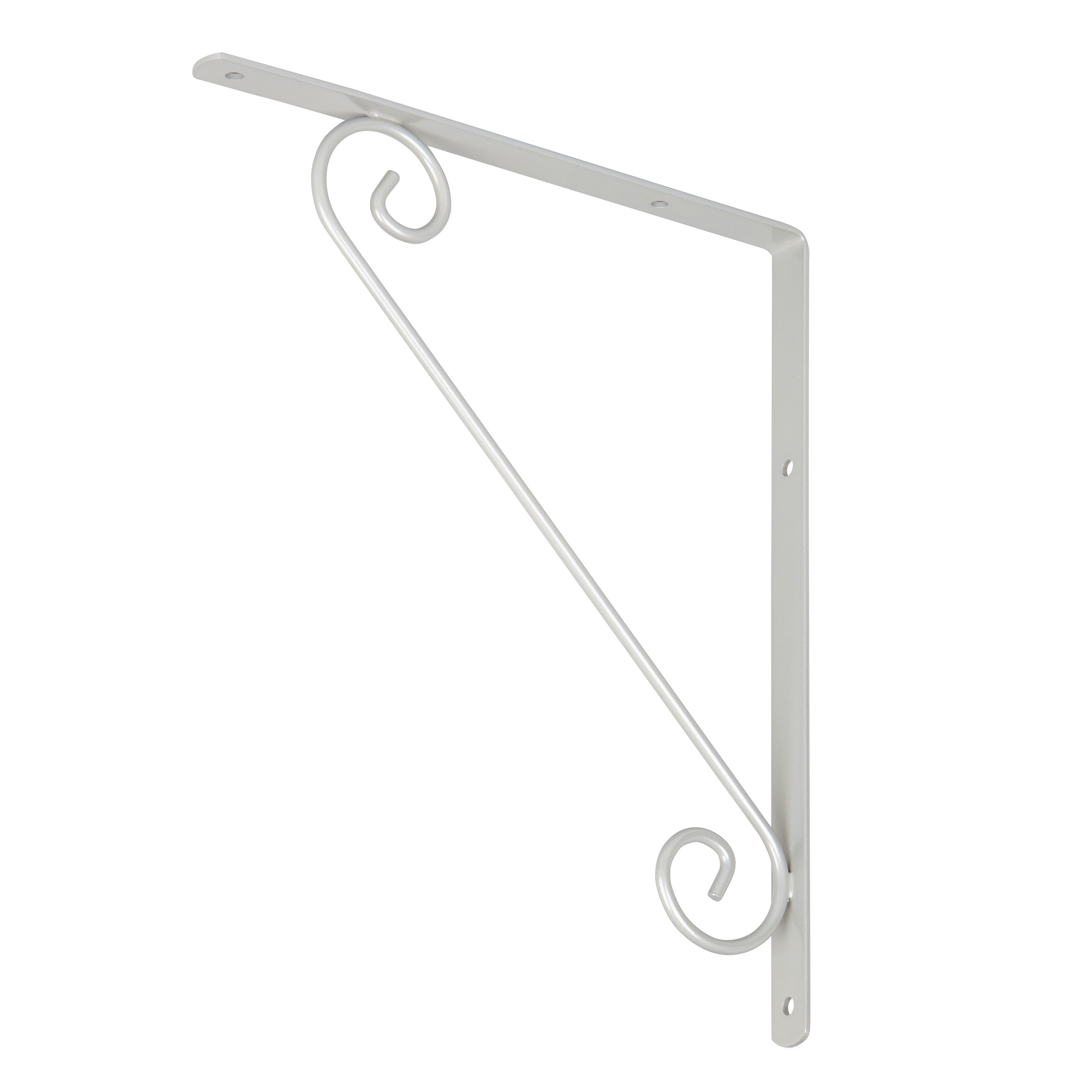 GoodHome Antik Grey Antique effect Steel Shelving bracket (H)150mm (D)200mm