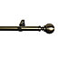 GoodHome Antiki Antique brass effect Extendable Ball Curtain pole Set, (L)1200mm-2100mm (Dia)28mm