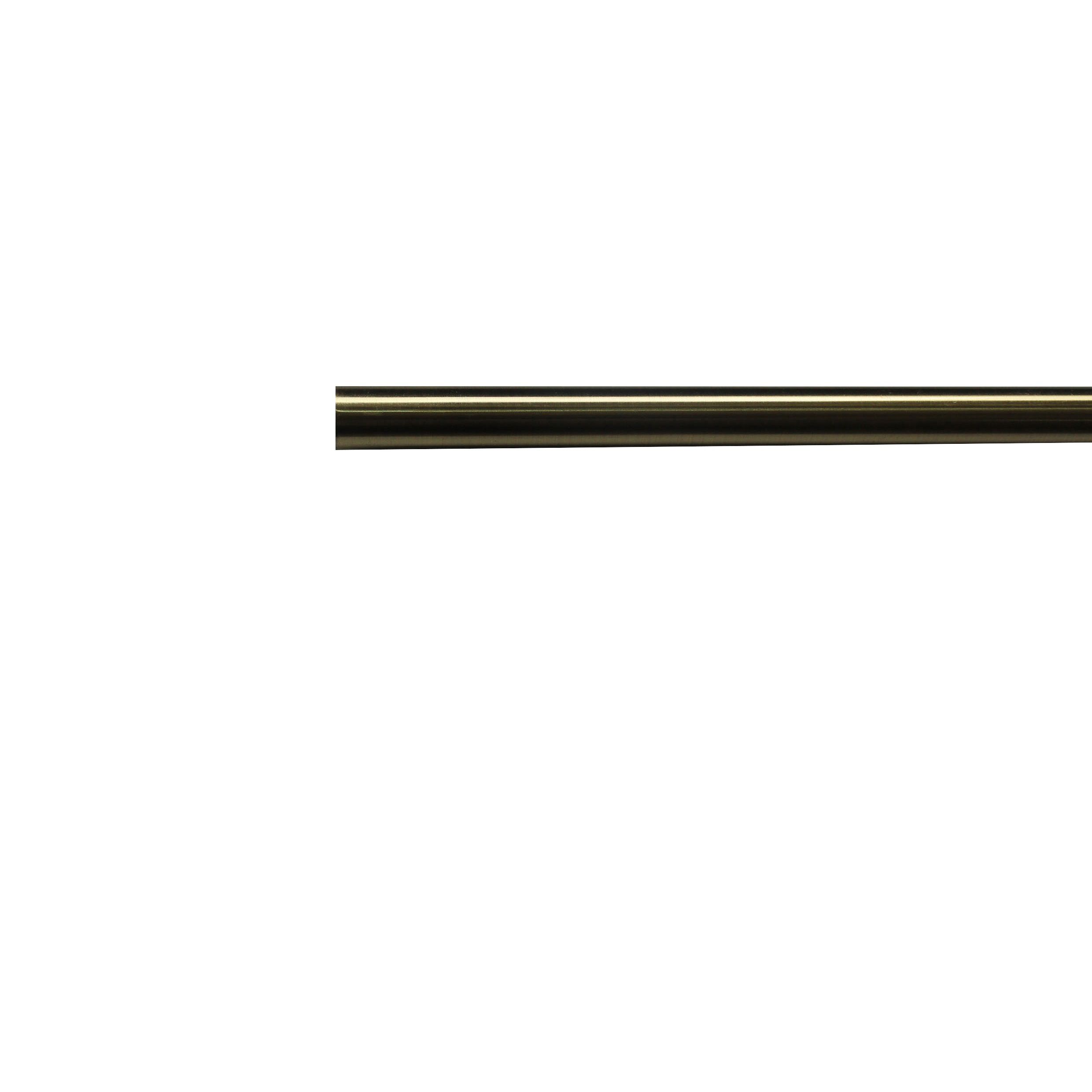 GoodHome Antiki Matt Antique brass effect Curtain pole, (L)2m (Dia)19mm