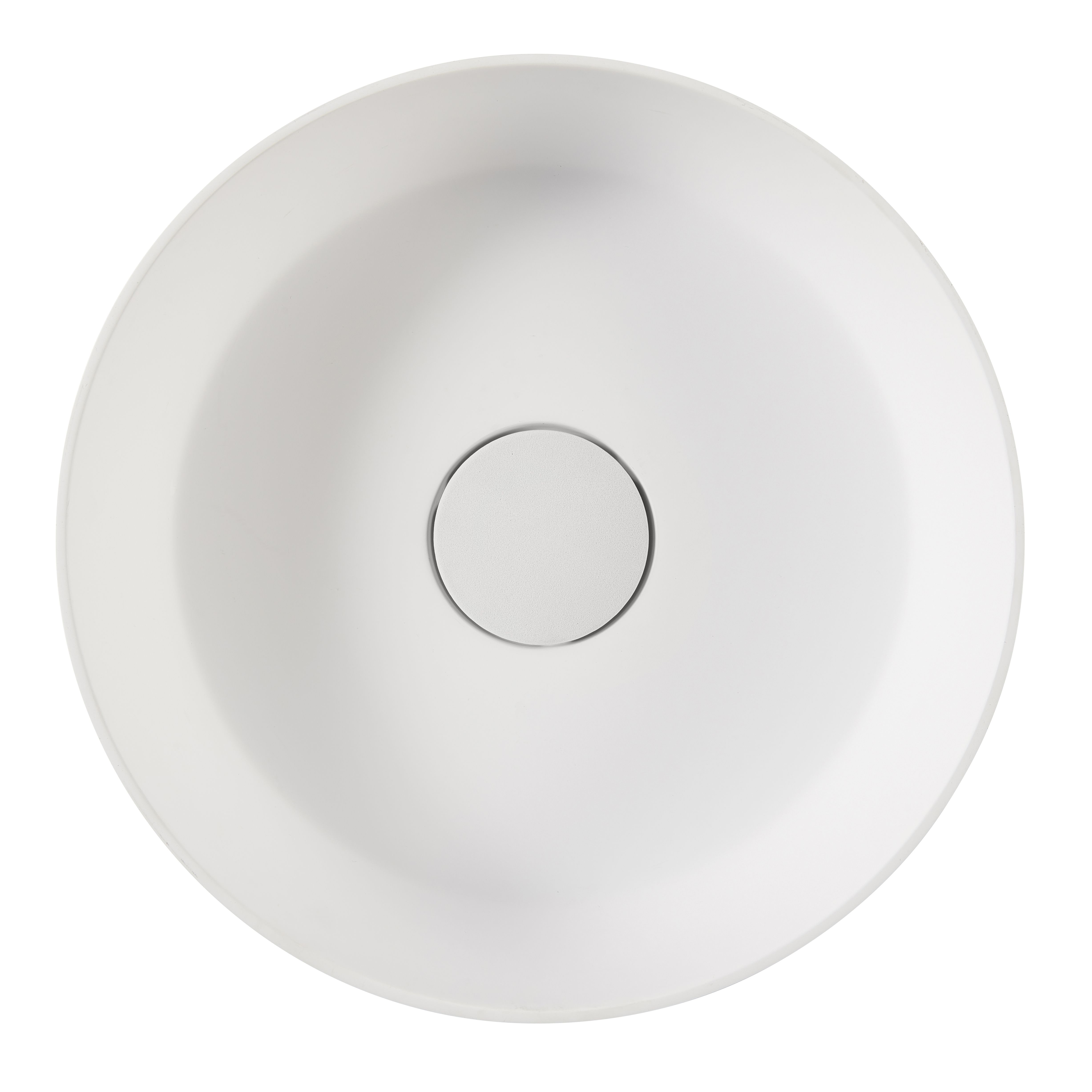 GoodHome Apanas Matt White Round Counter top Basin