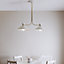 GoodHome Apennin Matt Cream 2 Lamp Pendant ceiling light, (Dia)350mm