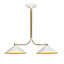 GoodHome Apennin Matt Cream 2 Lamp Pendant ceiling light, (Dia)350mm