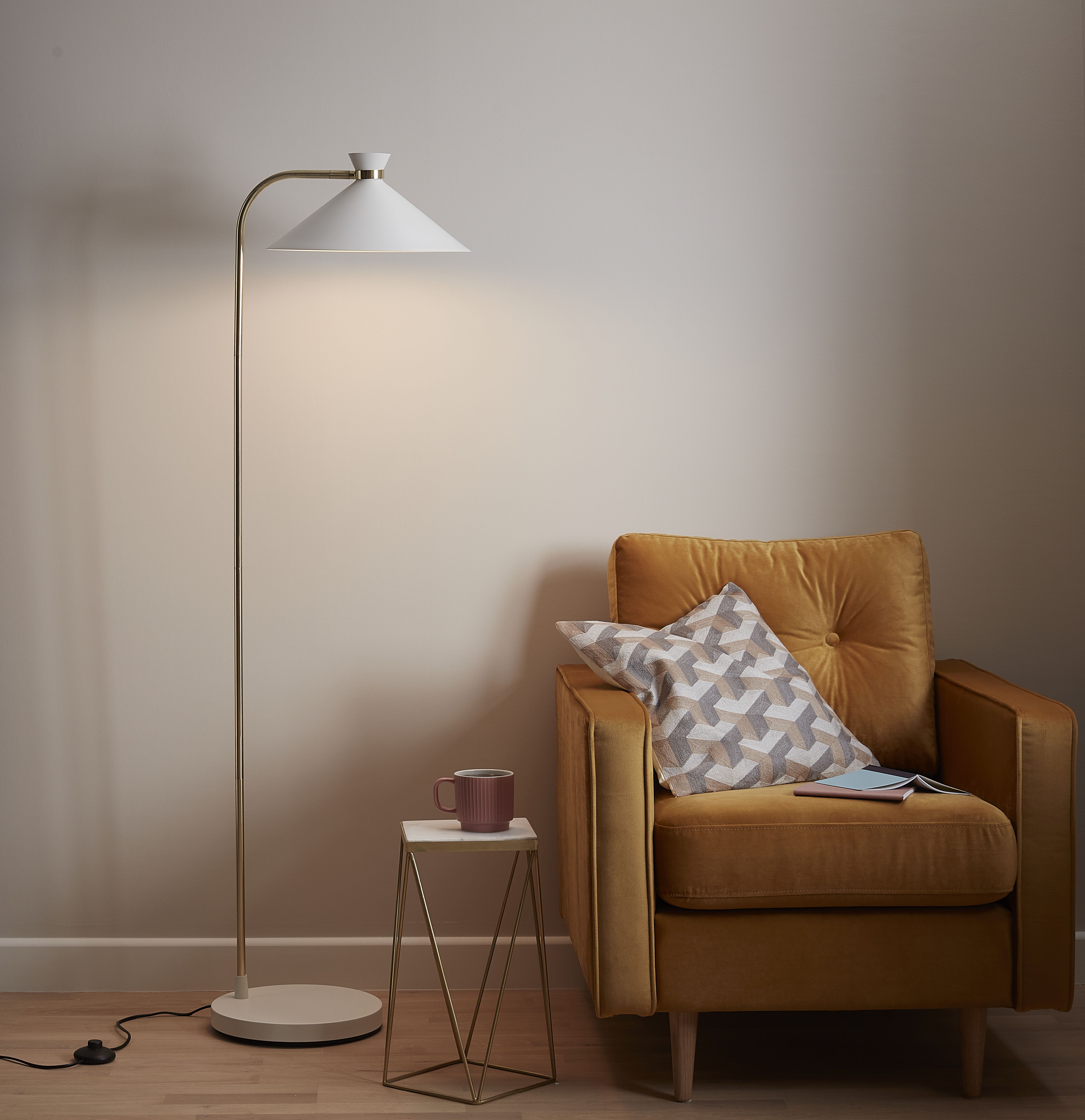 Archie floor outlet lamp b&q