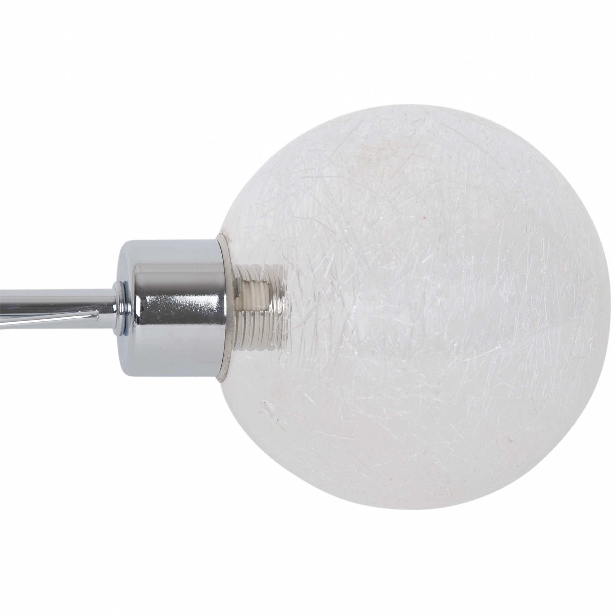GoodHome Apheliotes Plate Glass & metal Chrome 6 Lamp LED Ceiling light