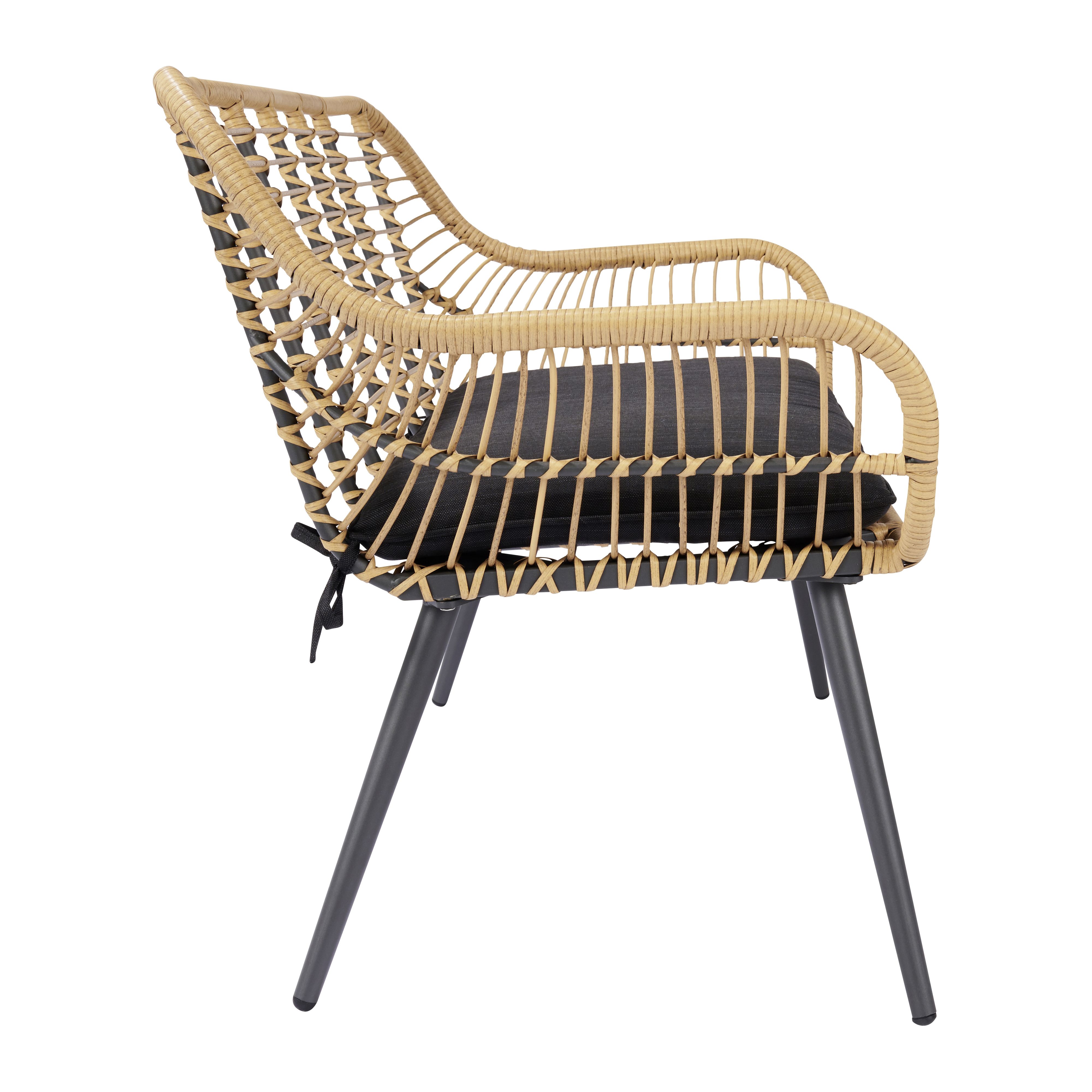 GoodHome Apolima Rattan effect Bench (W)120cm (H)81cm