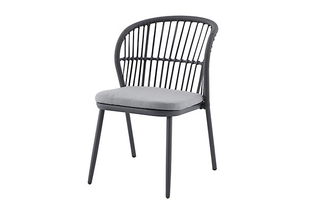 GoodHome Apolima Steel grey Metal Chair | DIY at B&Q