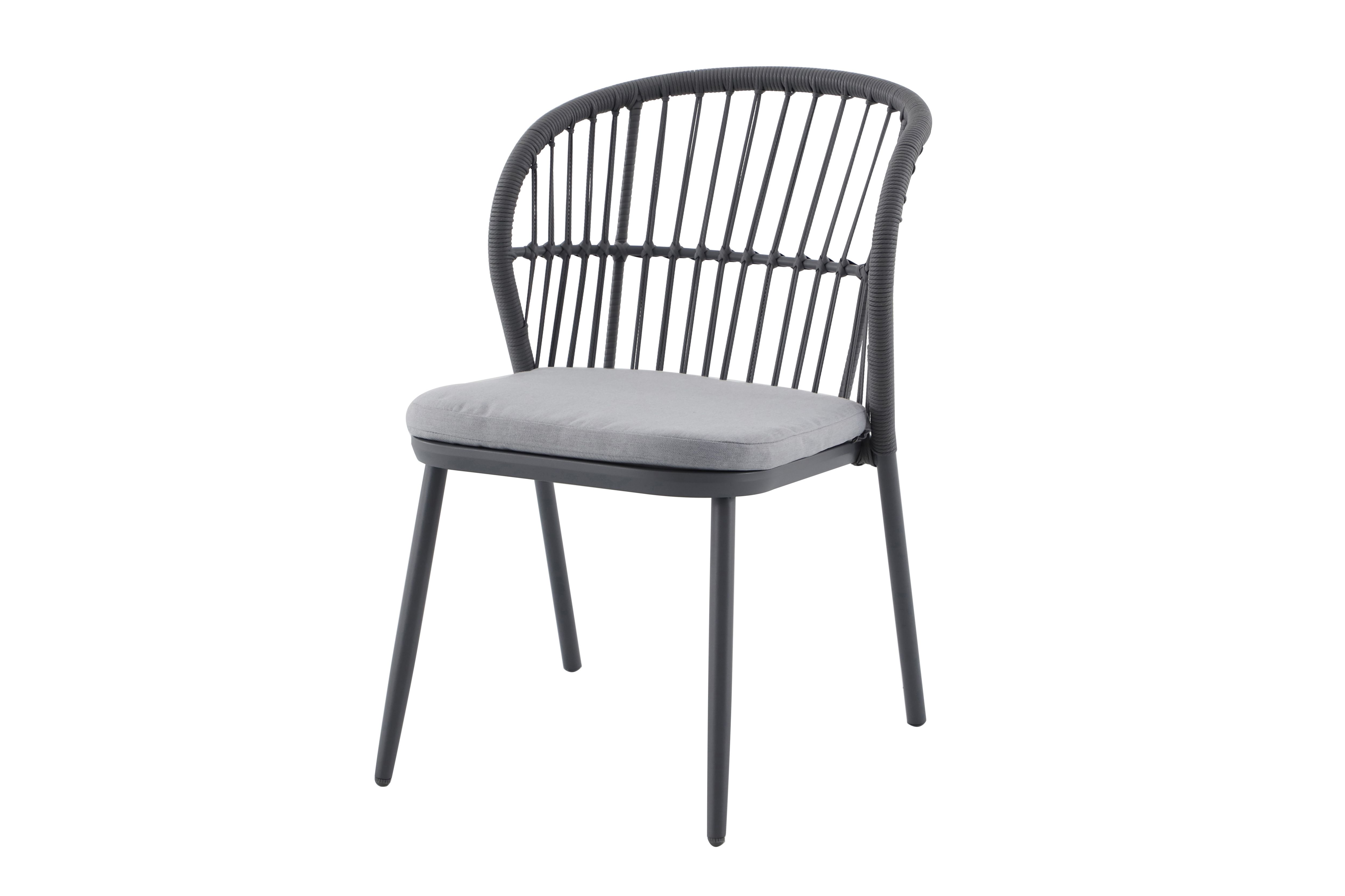 GoodHome Apolima Steel grey Metal B&Q Chair DIY | at