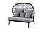 GoodHome Apolima Steel grey Rattan effect Daybed