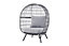 GoodHome Apolima Steel grey Rattan effect Egg chair