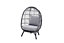 GoodHome Apolima Steel grey Rattan effect Kids Egg chair