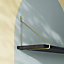 GoodHome Arama Copper effect Steel Hairpin Shelving bracket (H)210mm (D)210mm