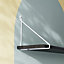 GoodHome Arama White Steel Hairpin Shelving bracket (H)210mm (D)210mm
