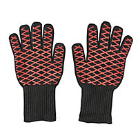 GoodHome Aramid fibres, cotton, polyester (PES) & silicone Thermal protection gloves, One size