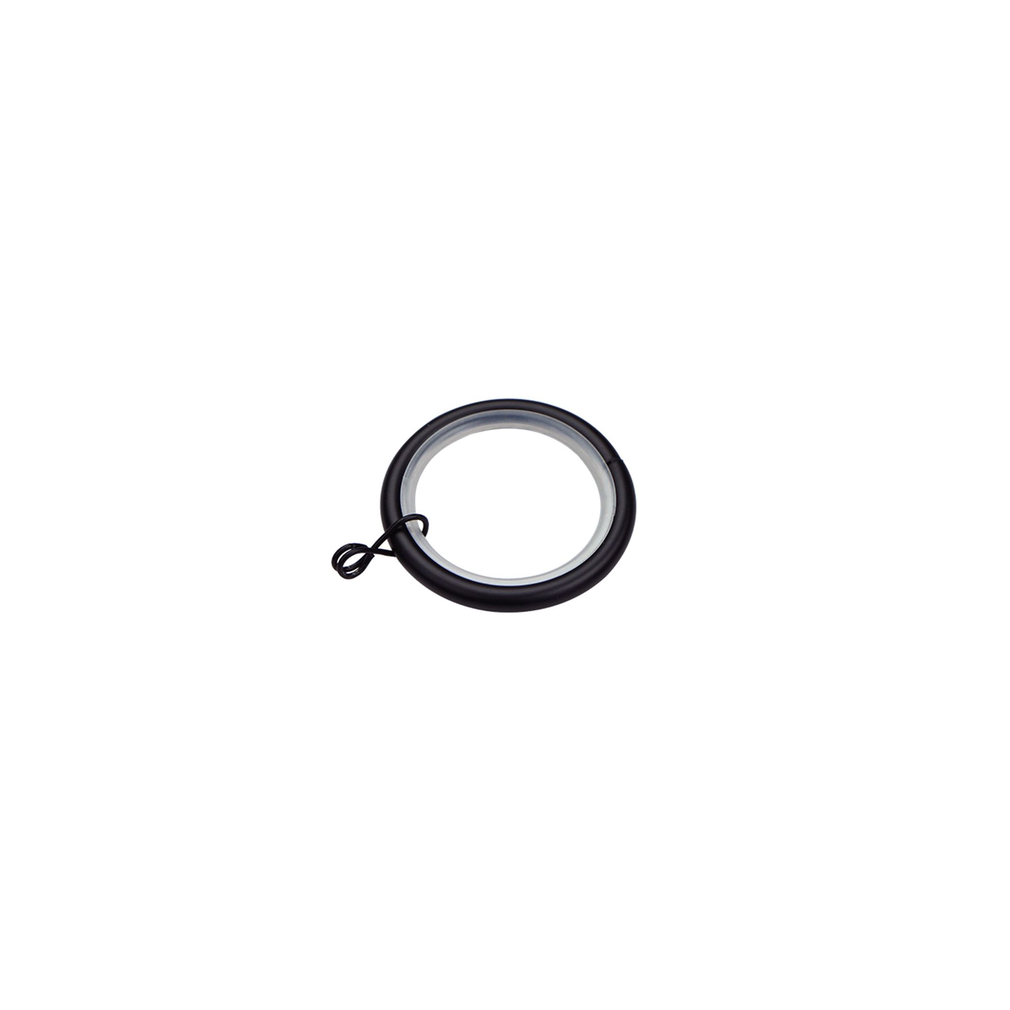 GoodHome Araxos Black Curtain ring (Dia)28mm, Pack of 10