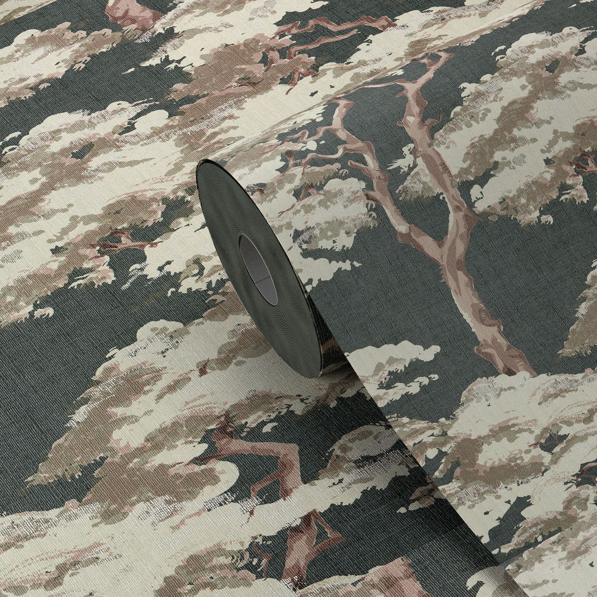 GoodHome ARBELOS Green Patterned Embossed Wallpaper