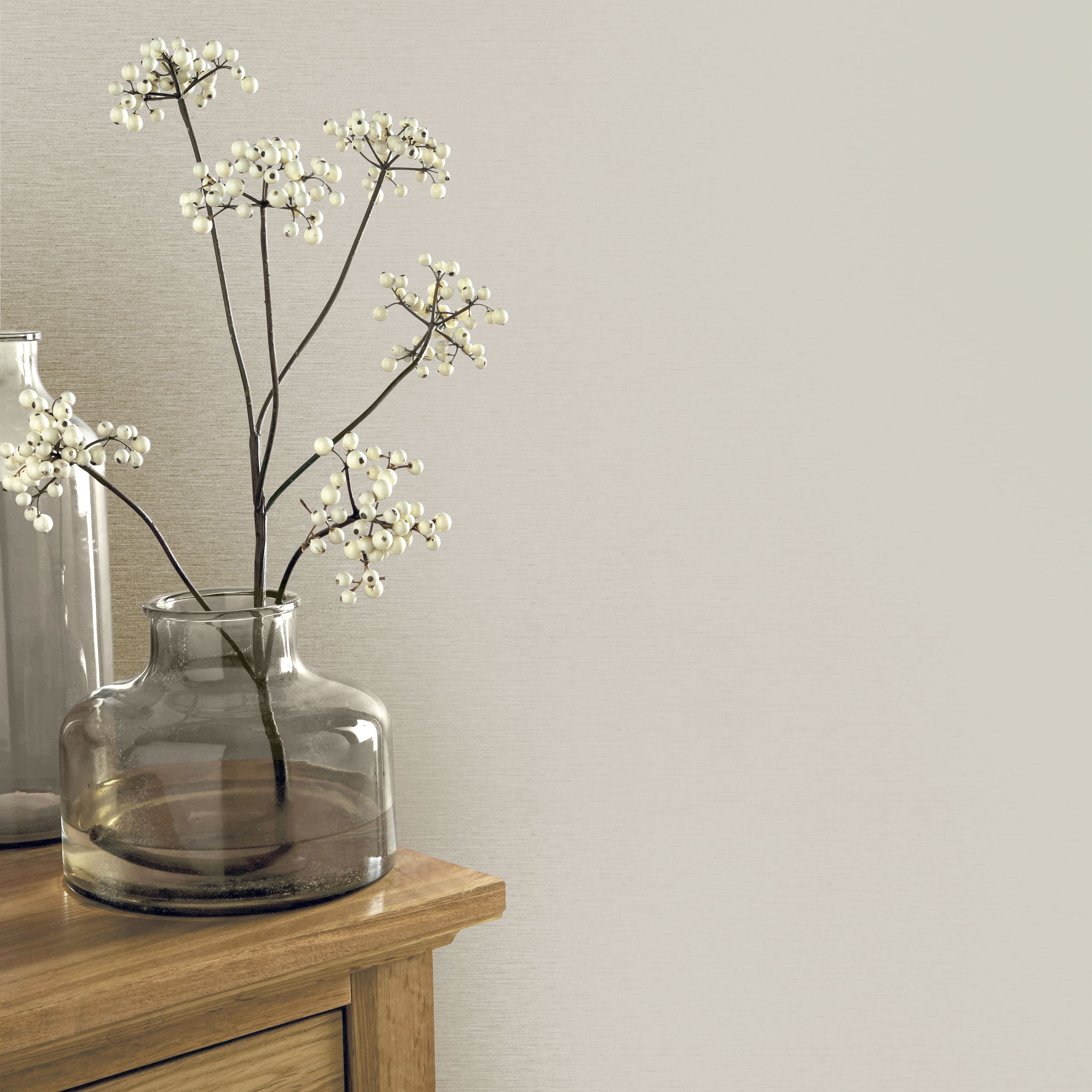 GoodHome Arceau Fabric effect Textured Wallpaper