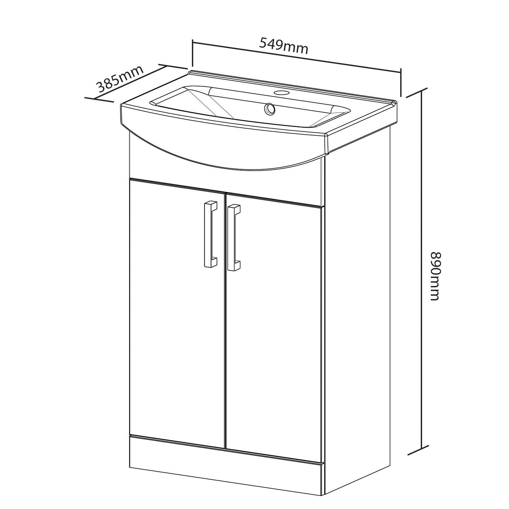 GoodHome Ardenno White Back to wall Toilet & basin kit