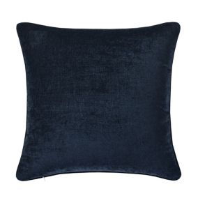 GoodHome Arntzen Navy Plain Indoor Cushion (L)55cm x (W)55cm