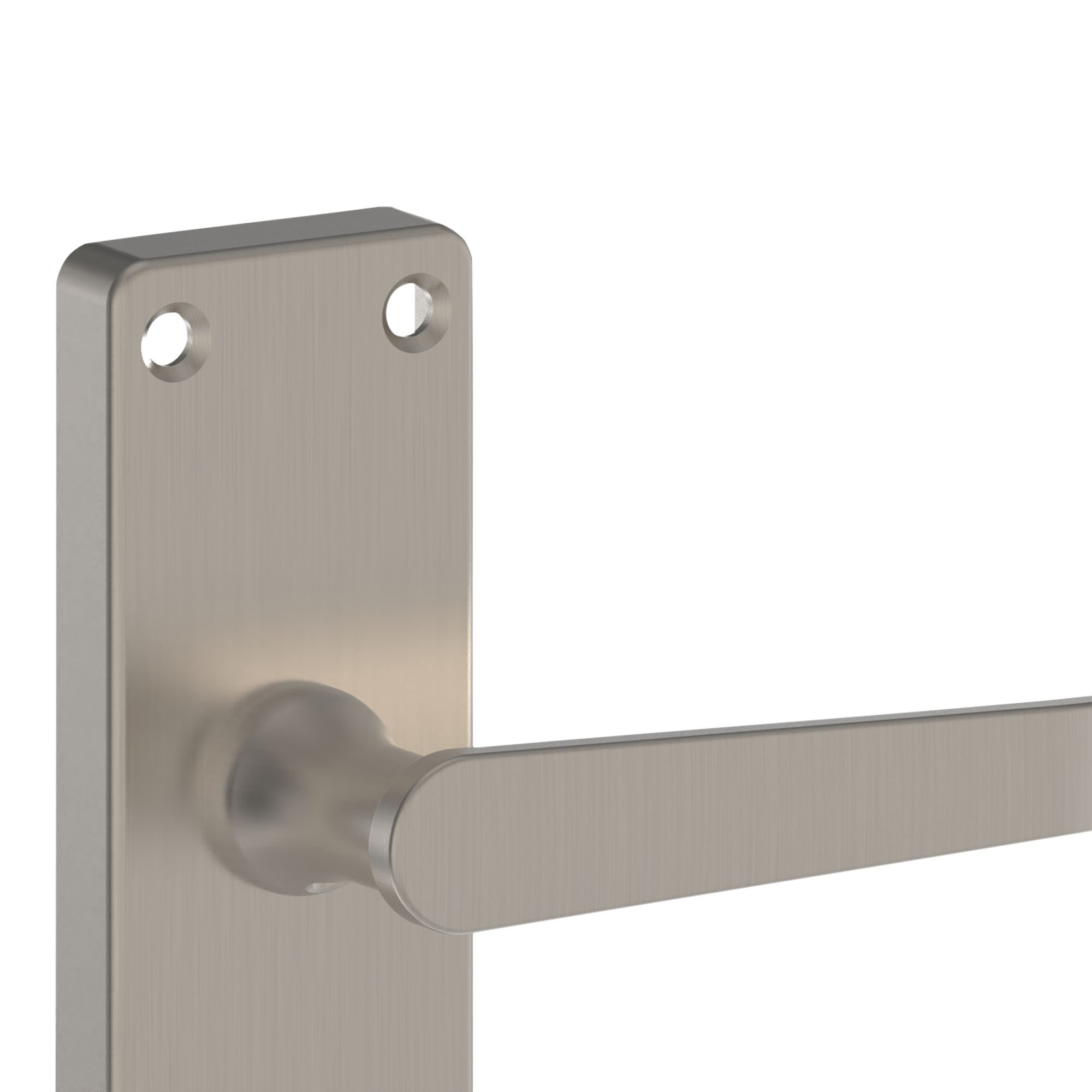GoodHome Arsk Brushed Grey Nickel effect Aluminium alloy & steel Straight Door handle (L)101.5mm (D)43.5mm