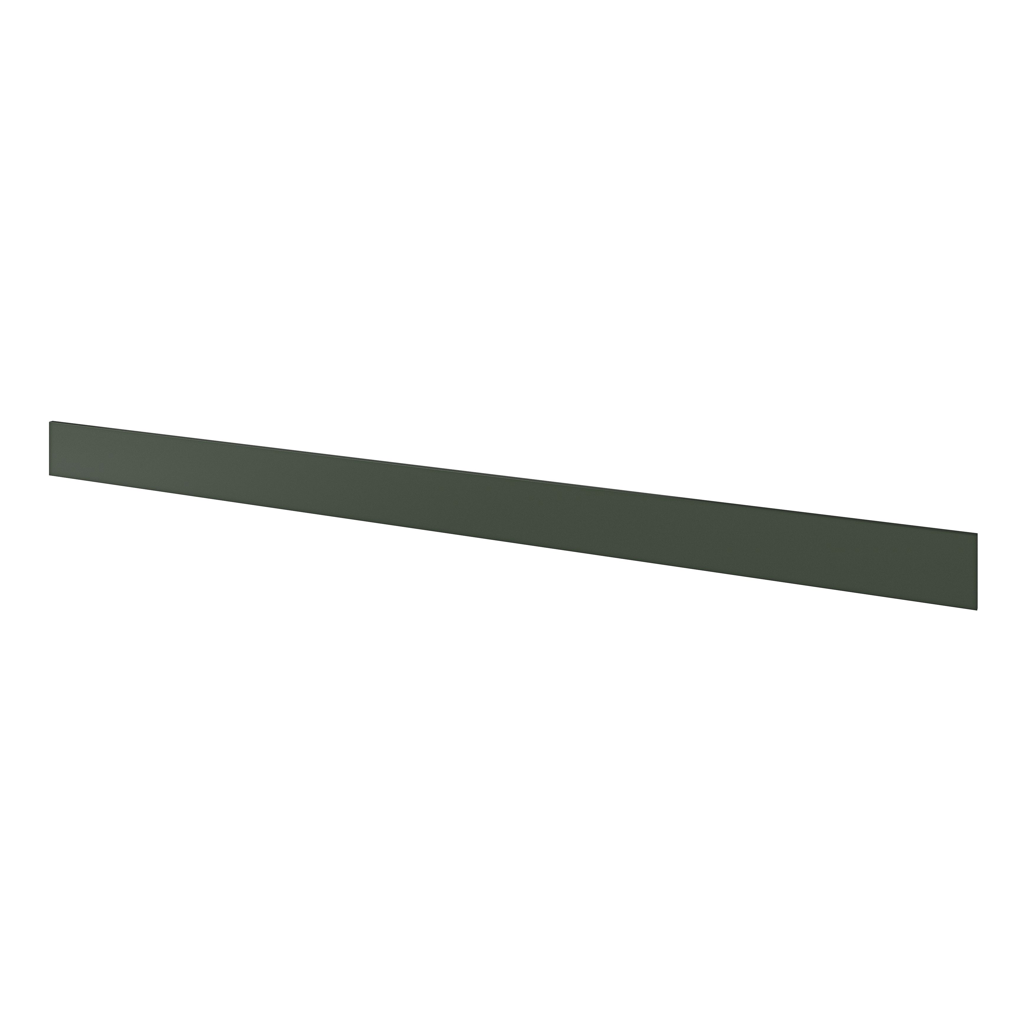 GoodHome Artemisia Dark Green Square edge Plinth, (L)2400mm
