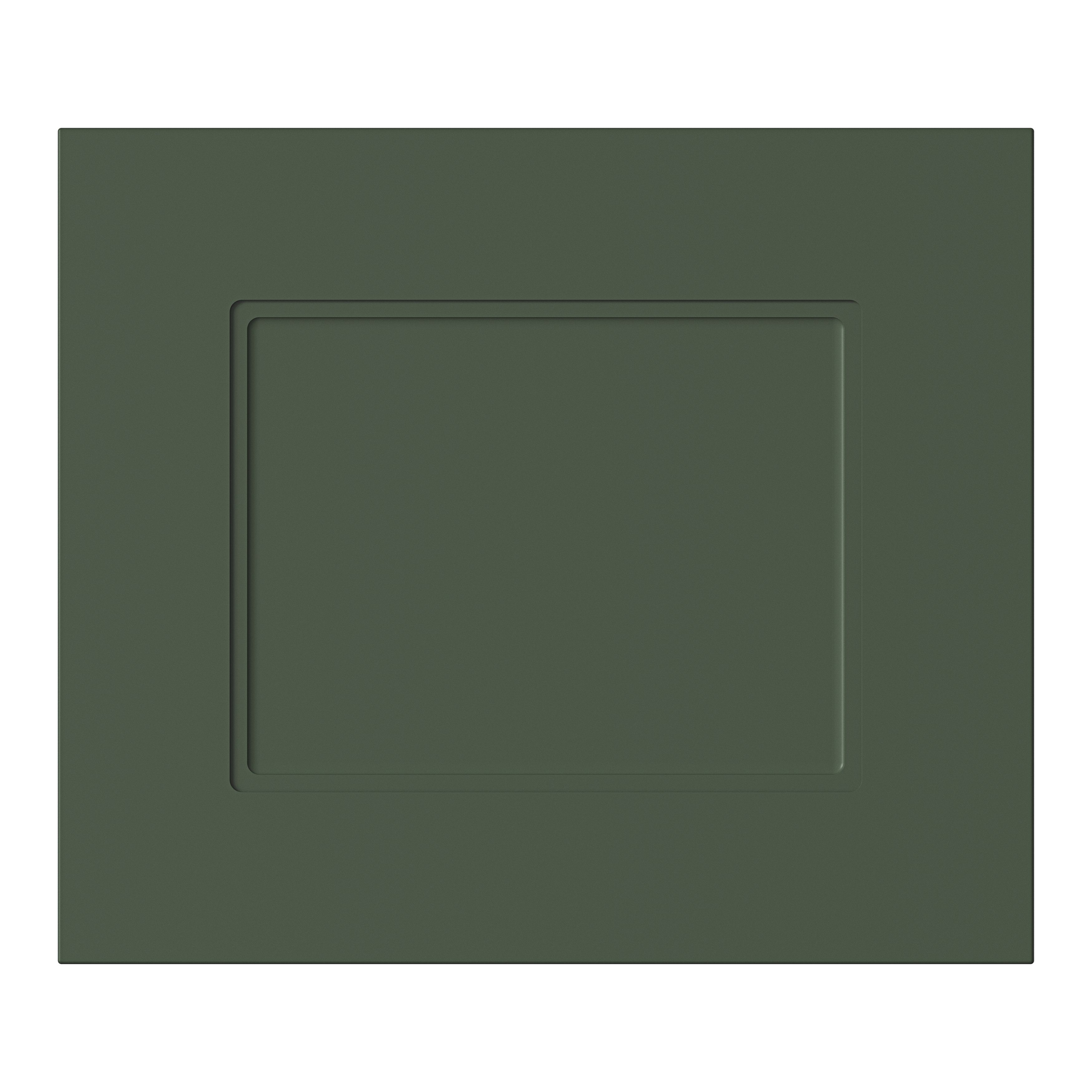GoodHome Artemisia Innovo handleless matt dark green shaker Drawerline Drawer front, (W)400mm (H)340mm (T)18mm