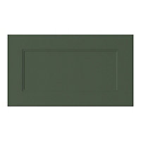 GoodHome Artemisia Innovo handleless matt dark green shaker Drawerline Drawer front, (W)600mm (H)340mm (T)18mm