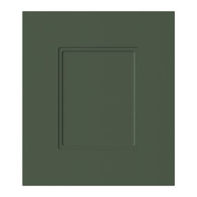 GoodHome Artemisia Innovo handleless Matt dark green Shaker Style Drawer front (H)340mm (W)297mm (T)18mm