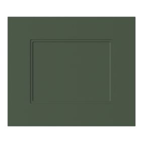 GoodHome Artemisia Innovo handleless Matt dark green Shaker Style Drawer front (H)340mm (W)397mm (T)18mm