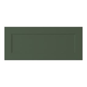 GoodHome Artemisia Innovo handleless Matt dark green Shaker Style Drawer front (H)340mm (W)797mm (T)18mm