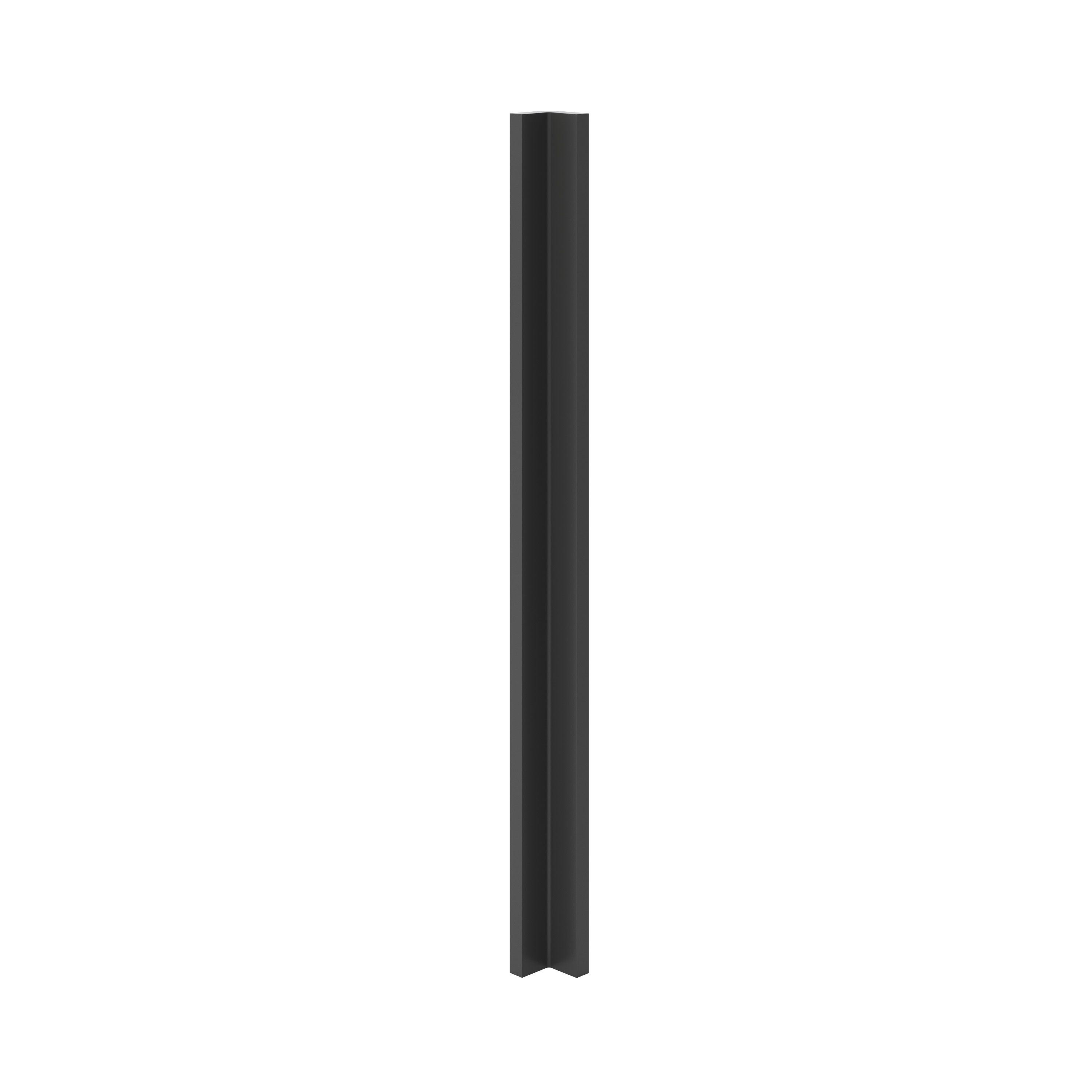 GoodHome Artemisia Innovo handleless matt graphite classic shaker Matt graphite Standard Corner post, (W)34mm