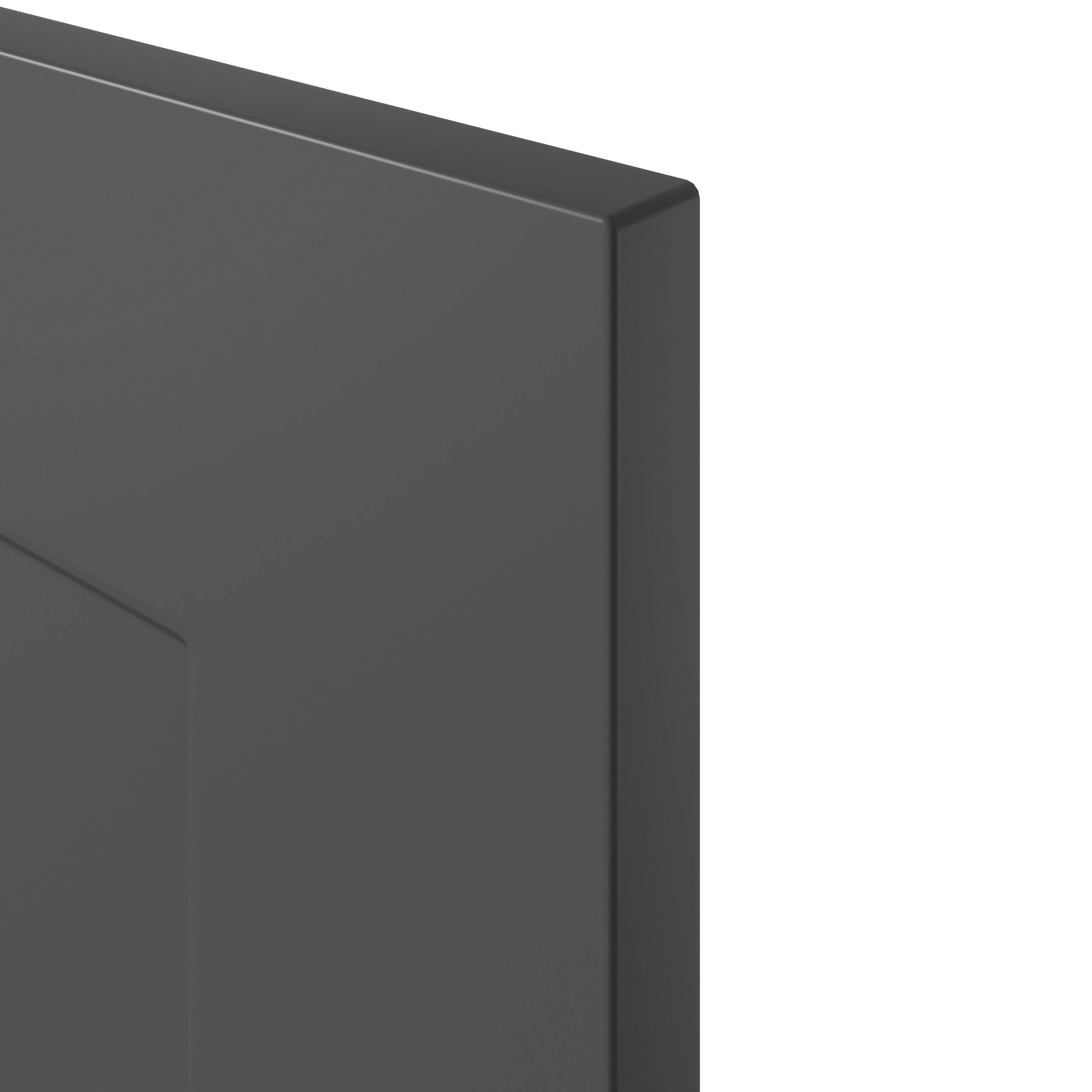 GoodHome Artemisia Innovo handleless Matt graphite Shaker 2 drawer front, bridging door & bi-fold door 800mm