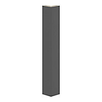 GoodHome Artemisia Innovo handleless matt graphite shaker Standard Corner post, (W)48mm (H)340mm