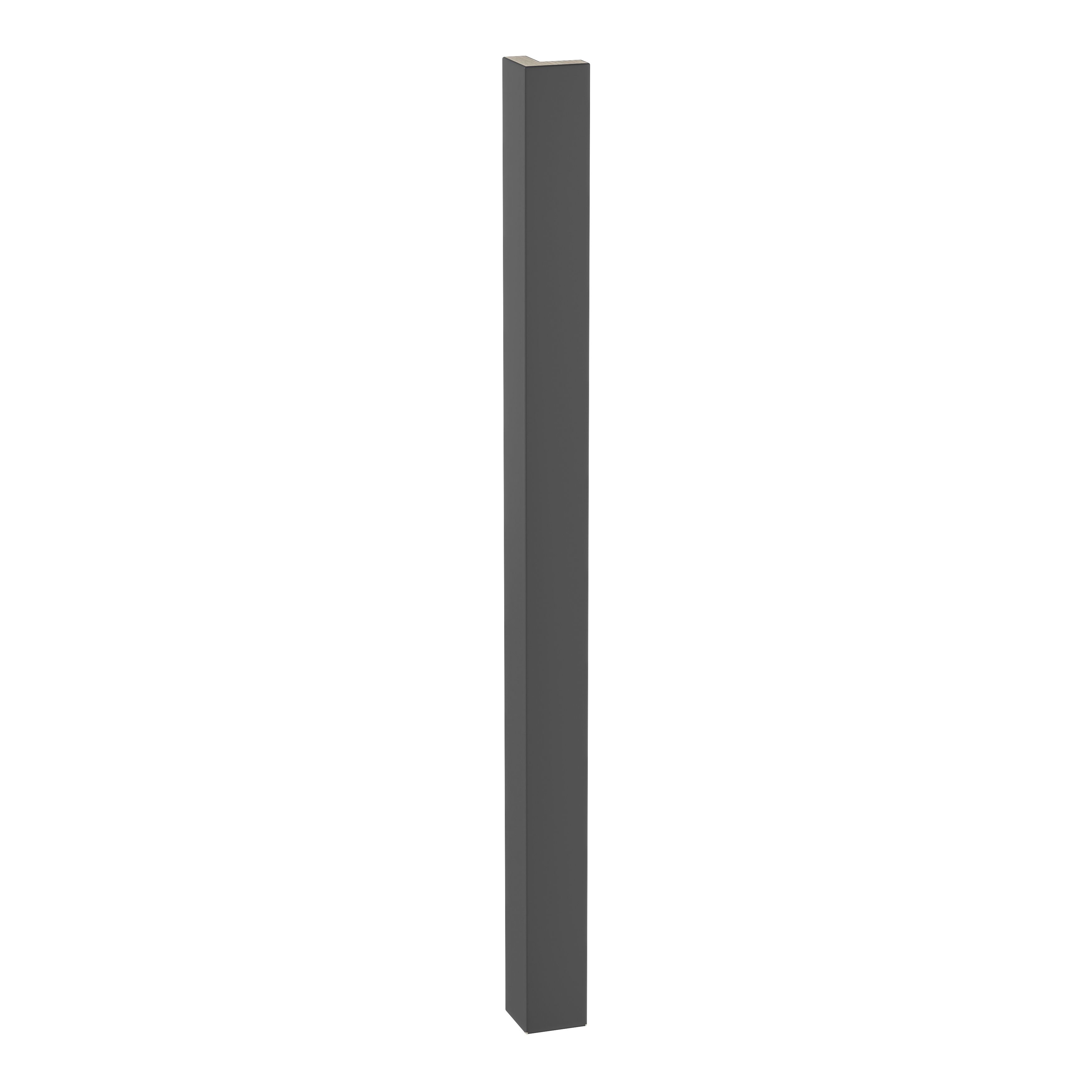 GoodHome Artemisia Innovo handleless Matt graphite Standard Corner post ...