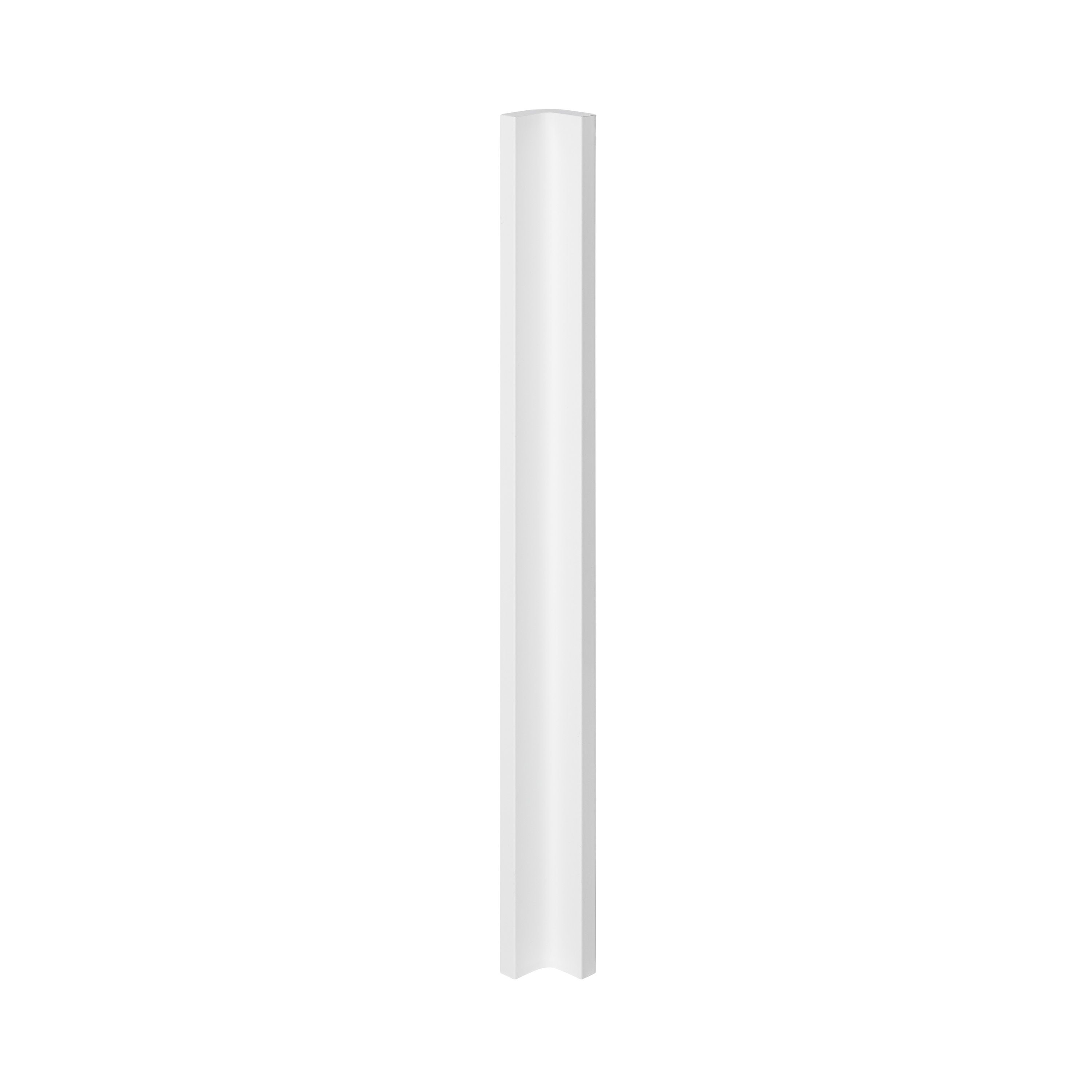 GoodHome Artemisia Innovo handleless matt white classic shaker Matt white Standard Corner post, (W)34mm